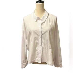 Madewell womens XL oversized white button up boyfriend long sleeve shirt NWT